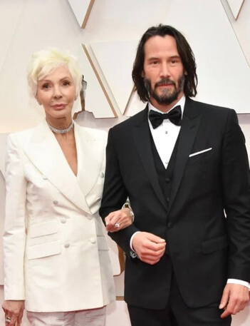Keanu Reeves and his mom.